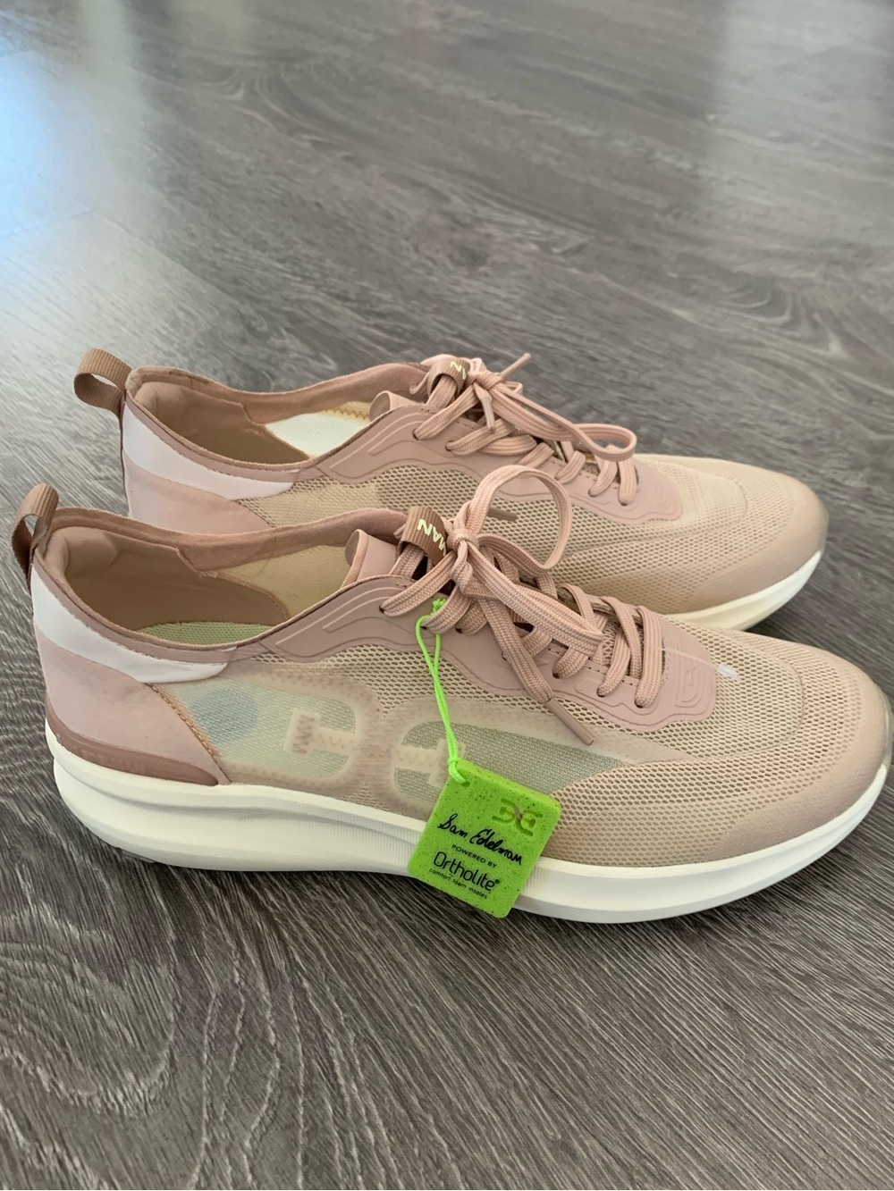 Sam Edelman Women's Sarita mesh Slip-On Lace-Up Sneakers